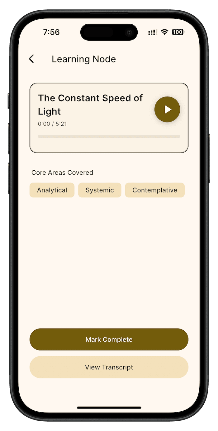 Listen to audio learning nodes